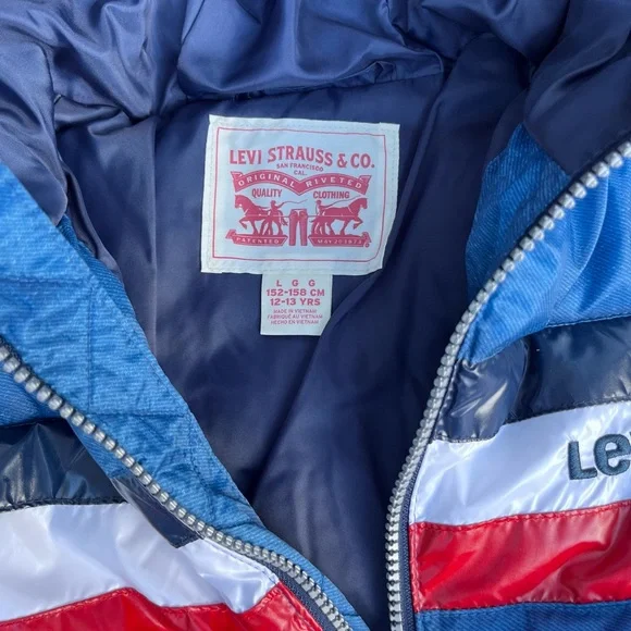 NWT Levi’s Retro Puffer Jacket - Kids Large - Picture 6 of 10